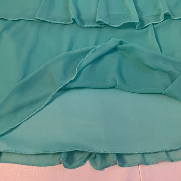 Cocktail Dress by Enfocus Studio Tiered Embellishment Straps Chiffon Size 4 - Picture 6 of 7